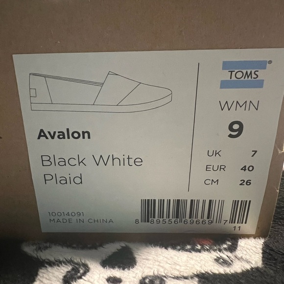 TOMS Avalon black white plaid - Picture 3 of 8
